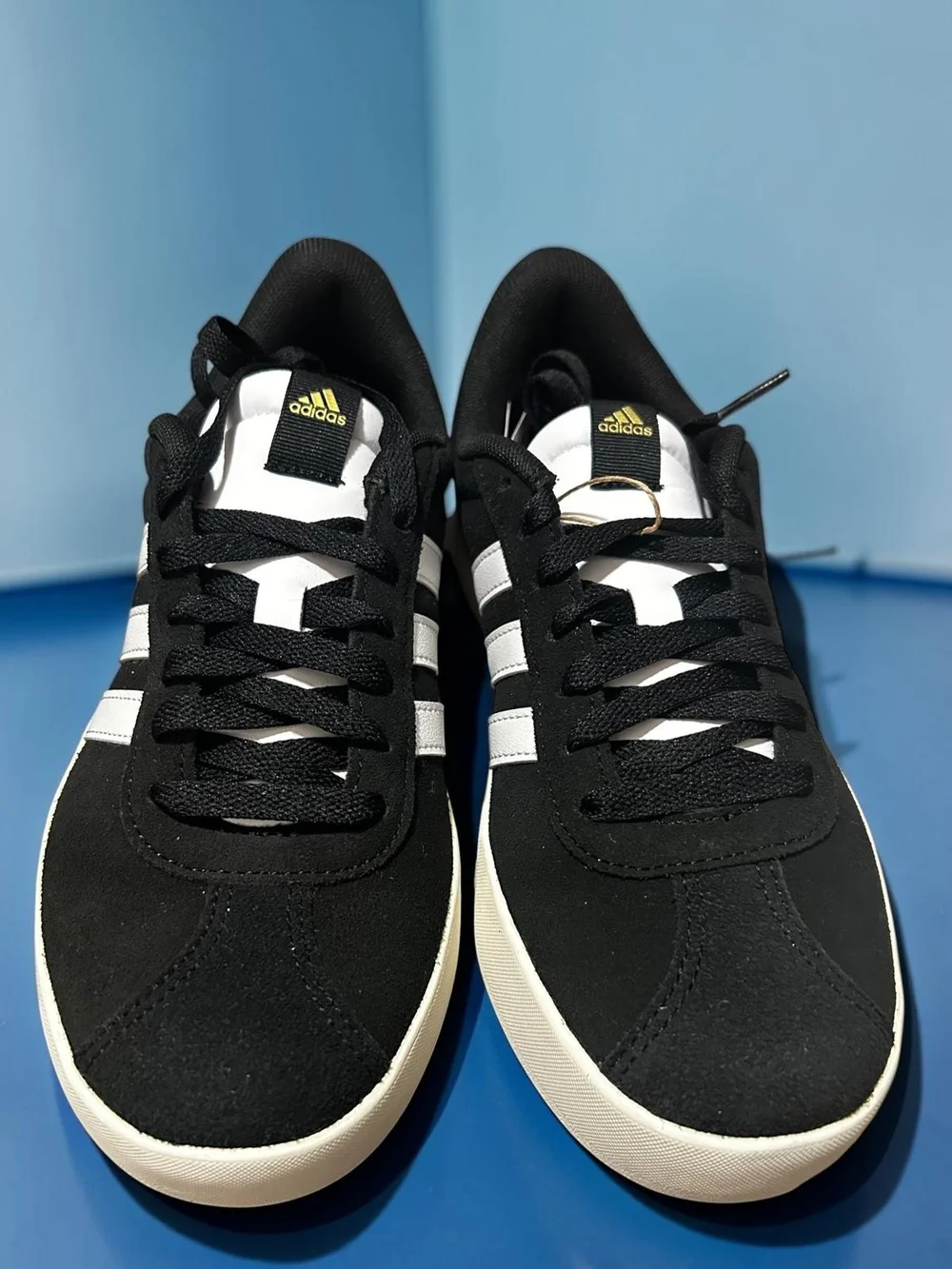 adidas Black Sneakers with White Stripes - Low Top Casual